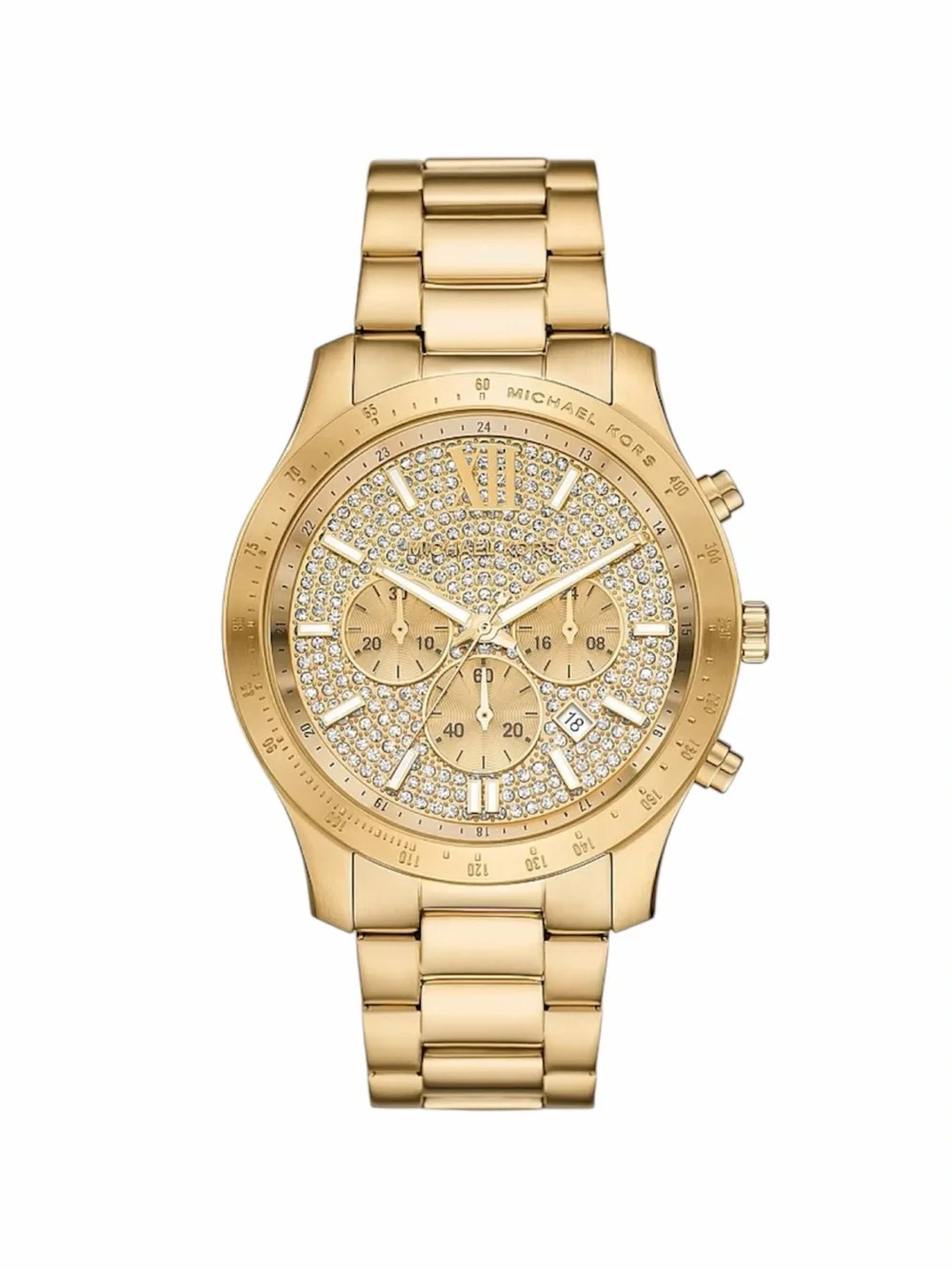 Michael Kors Oversized Berkley Pavé Gold-Tone Watch
